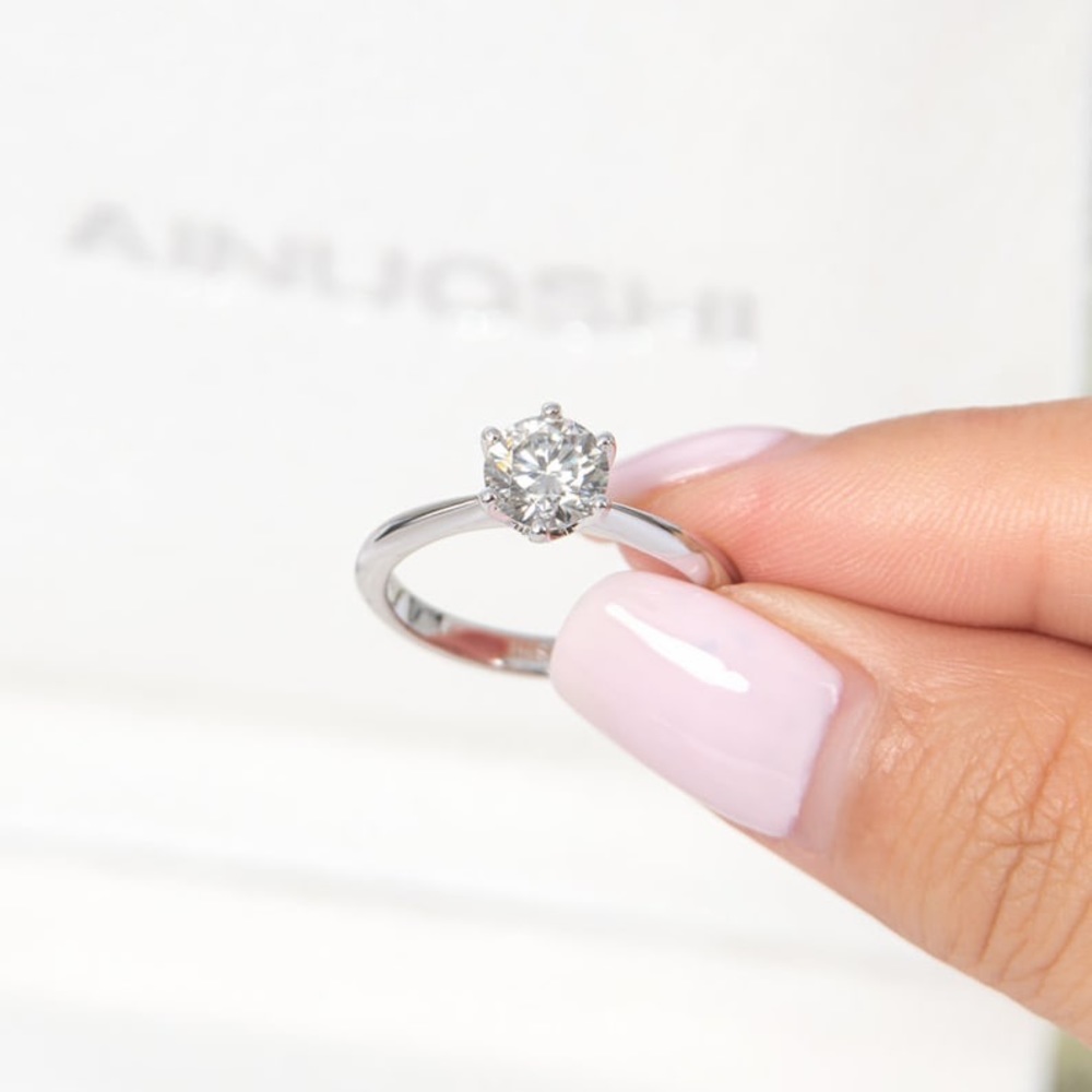 NEW Sterling Silver 1.00ct. tw. Moissanite Round Solitaire Ring size 7 - Picture 11 of 15